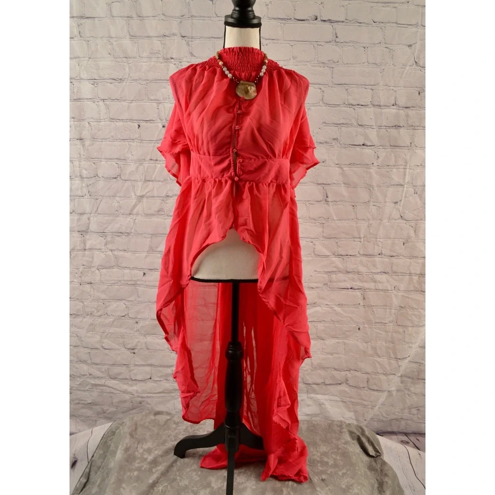 Brand New Half Sleeve Hi Low Blouse/ Duster Sz 22/24 & 26/28 - Picture 6 of 13